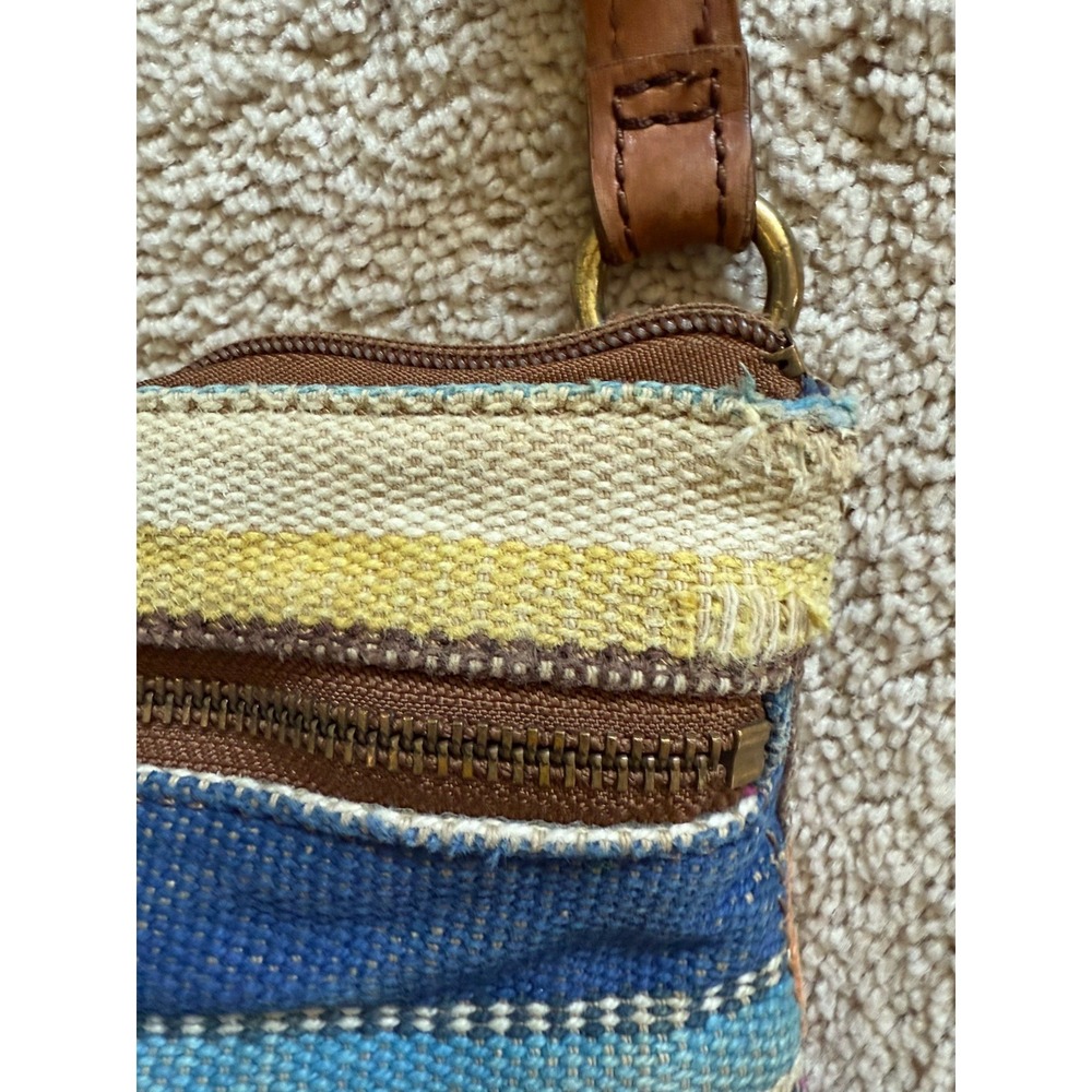 Fossil Explorer Multicolored Striped Crossbody‎ Purse Bag - Picture 6 of 10